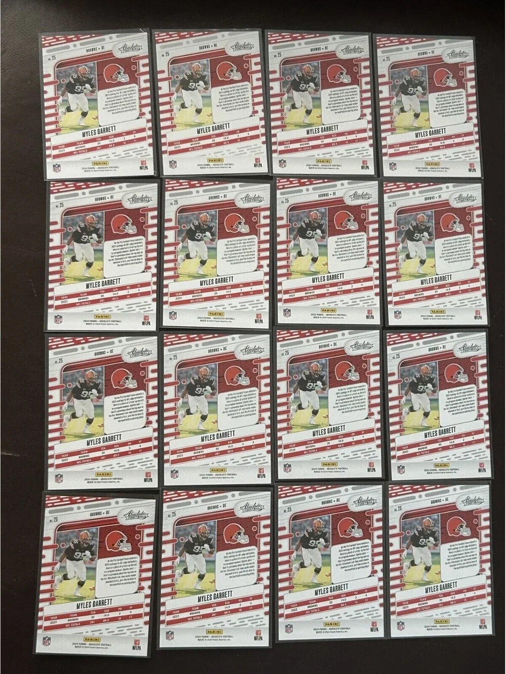 Myles Garrett 2024 Panini Absolute Football Collection 64 NFL Near Mint Lot